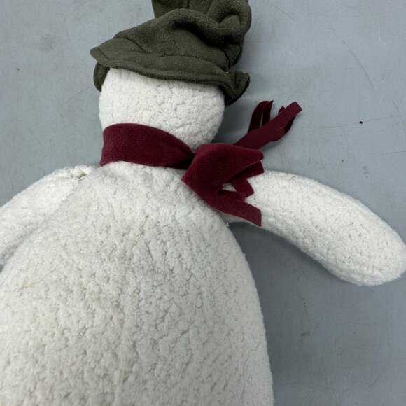 Sugarloaf Creations Plush Snowman With Green Hat & Hearts Accent 13" Tall READ - Picture 6 of 7